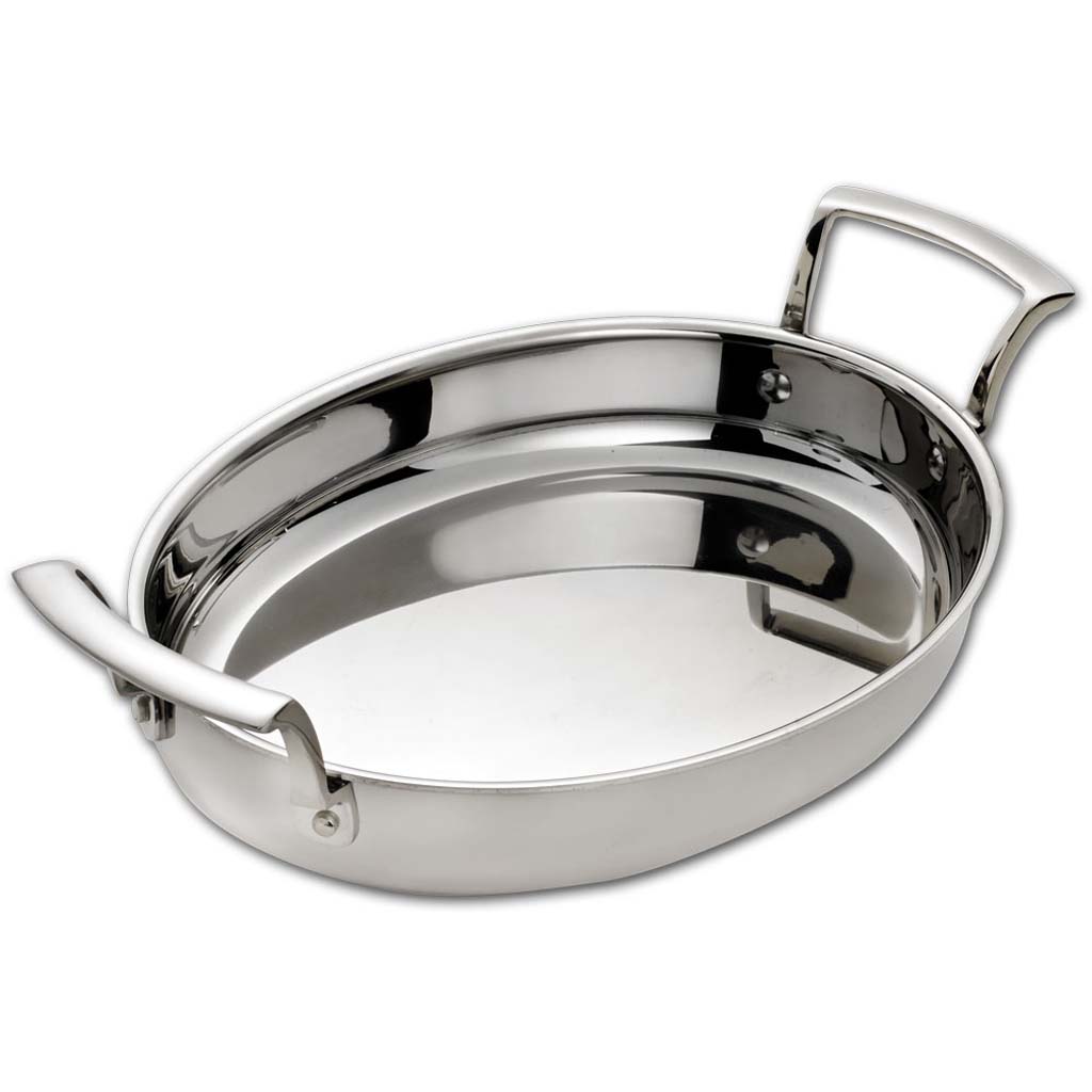 2.6 QT Tri-Ply Oval Roast Pan